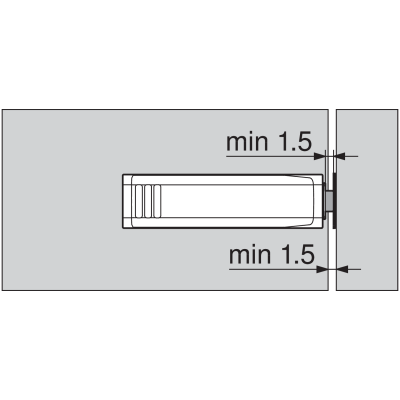 Adapter krótki, prosty do TIP-ON 956.1201 BLUM (wybierz kolor)