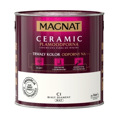 Farba plamoodporna MAGNAT Ceramic, 2,5 L