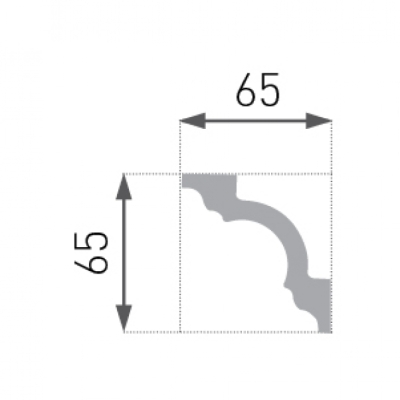 Listwa przysufitowa E-25, 2 mb, Marbet