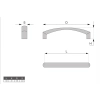 Uchwyt meblowy UM-160, 128 mm, chrom, ATM