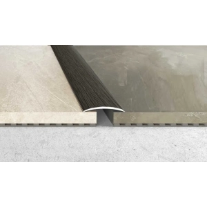 Listwa progowa A13, DĄB ANTRACYT, łącząca 4 cm, dł. 93cm, aluminiowa, klejona, dylatacyjna