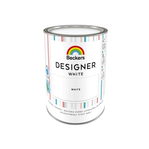 Farba do ścian i sufitów, lateksowa BECKERS DESIGNER WHITE, 1L