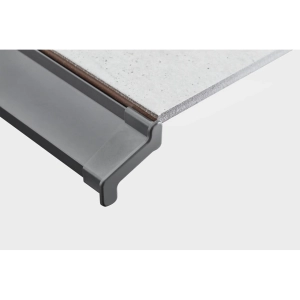 Zaślepki listwy okapowej, aluminium SZARY CIEMNY 2 szt prawa, lewa