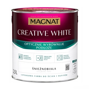 Farba Magnat CREATIVE WHITE lateksowa do ścian i sufitów 2,5L