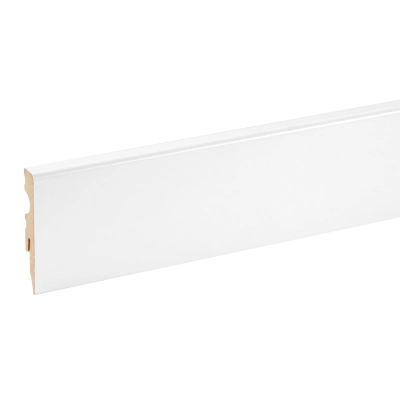 Listwa MDF przypypodłogowa 58x14,5mm  L= 2,20m  okleina półmat Biała