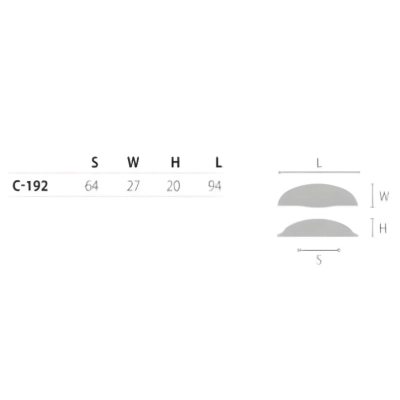Uchwyt meblowy ASHEMA C-192 rozstaw 64mm G4 Stare złoto G4 satyna