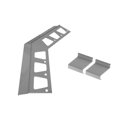 Narożnik zewnętrzny okapowy 135° + 2 łączniki SZARY CIEMNY