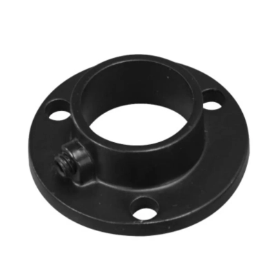 rurka drążek ubraniowy, metalowy, czarny fi 25, 1mb + 2 rozety