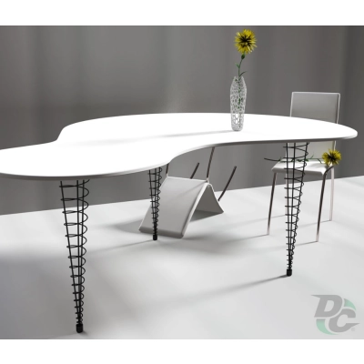 Noga stołowa BARCELONA Metalowe | Czarny, biały