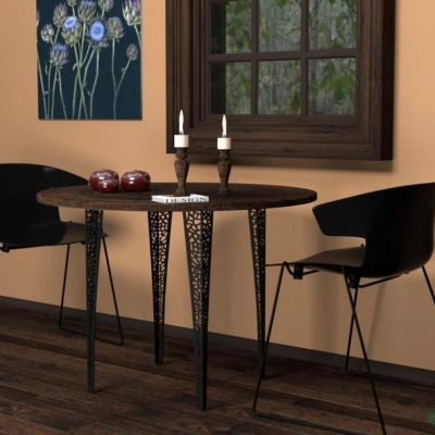 Noga stołowa PARIS Metalowe | Czarny, biały MAT