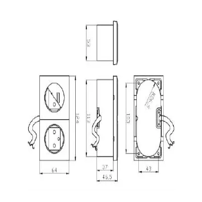 Gniazdo wpuszczane z portami USB Altori