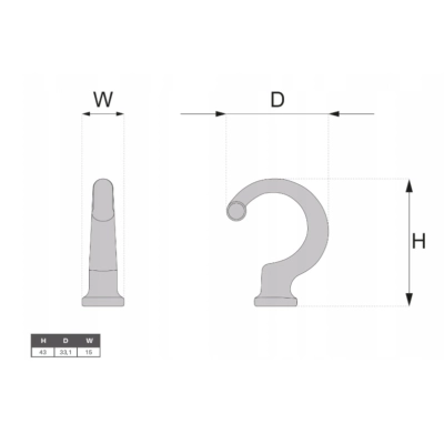 Wieszak meblowy Chrom WM 049 Nomet