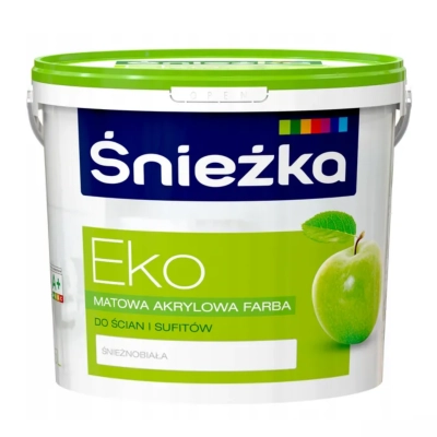 Farba Śnieżka EKO do ścian i sufitów, biały mat, 3L