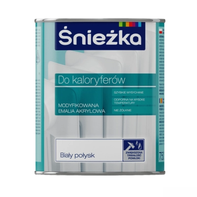 Śnieżka do kaloryferów emalia akrylowa, biały połysk